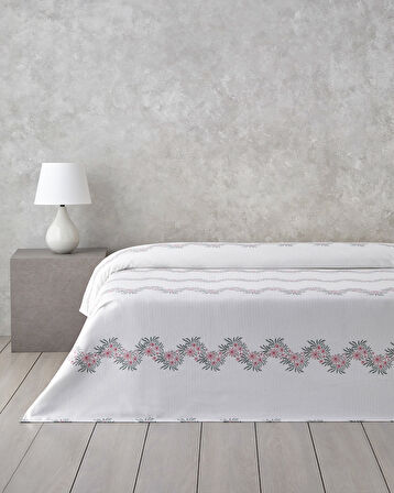 Daisy Chain Ecosoft Çift Kişilik Pike 200x220 cm Pembe