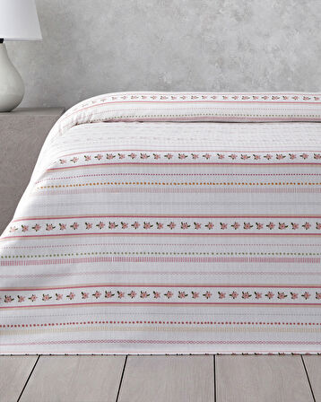 Daisy Stripes Ecosoft Tek Kişilik Pike 150x220 cm Pembe