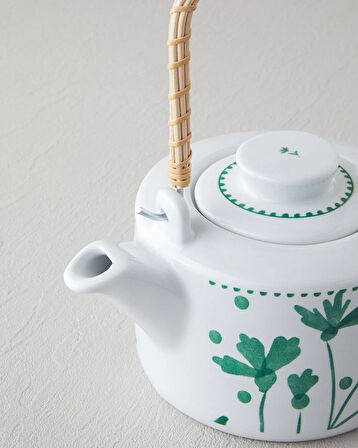 English Home Mintopia Porselen Demlik 850 ml Beyaz - Yeşil