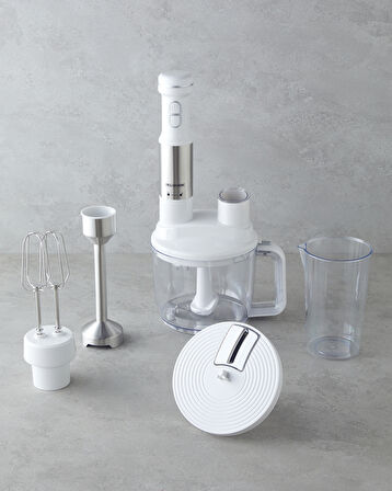 English Home RMB 3001 4 Bıçaklı Multi Blender Seti 1500W Beyaz-Krom