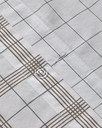 Chic Check Kolay Ütülenir Tek Kişilik Nevresim Takımı 160x220 cm Bej