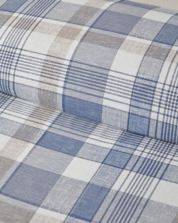 Fresh Tartan Kolay Ütülenir Tek Kişilik Nevresim Takımı 160x220 cm Mavi