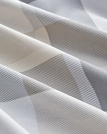 Bold Pattern Kolay Ütülenir Çift Kişilik Nevresim Takımı 200x220 cm Taş Rengi