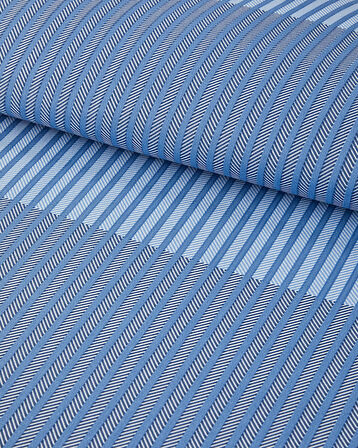 Modern Strip Kolay Ütülenir Çift Kişilik Nevresim Takımı 200x220 cm Mavi