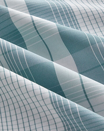 Modern Check Pamuklu Tek Kişilik Nevresim Seti 160x220 cm Yeşil