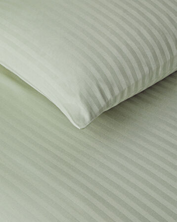 Crystal İpeksi Twill Çift Kişilik Nevresim Takımı 200x220 cm Yeşil