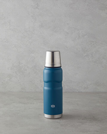 Good Mood HeatLock Çelik Bardaklı Termos 500 ml Petrol Mavisi