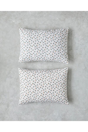 Crispy Dots Kolay Ütülenir 2'li Yastık Kılıfı 50x70 cm Yeşil-Turuncu