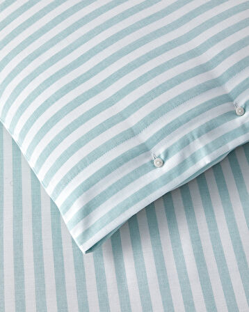 Soft Streaks İpliği Boyalı Çift Kişilik Nevresim Takımı 200x220 cm Yeşil