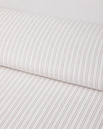 Stitch Line İpliği Boyalı Tek Kişilik Nevresim Takımı 160x220 cm Bej
