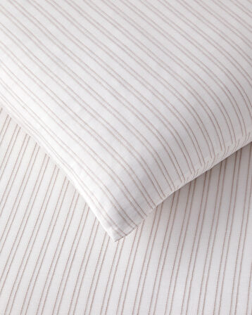 Stitch Line İpliği Boyalı Çift Kişilik Nevresim Takımı 200x220 cm Bej
