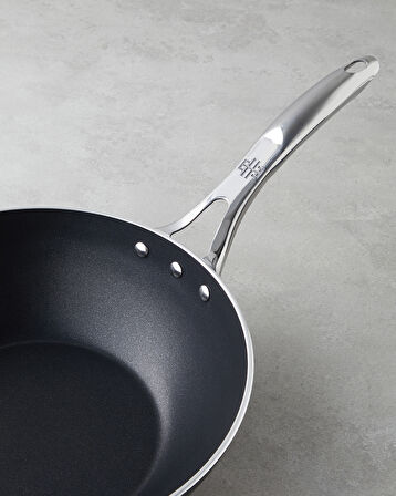 Horeca Alüminyum Wok Tava 28 cm Siyah