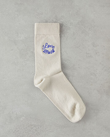 Love Bath Erkek Çorap 40-44 Krem