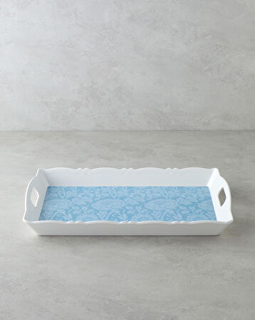 Flowery Melamin Tepsi 46x32 cm Renkli