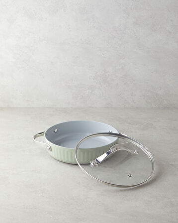 Berlin Fusion Pro Basık Tencere 24x6 cm Yeşil