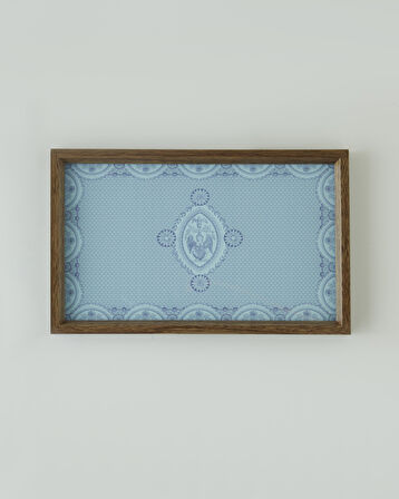 Luna Dekoratif Tepsi 16x26 cm Mavi