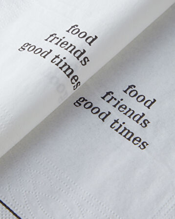 Good Times 20'li Kağıt Peçete 33x33 cm Siyah - Beyaz