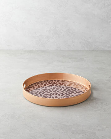 Lapis PP Tepsi 33 cm Kahve – Gold