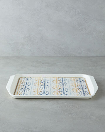 Golden Harmony PP Kaydırmaz Tepsi 39x30 cm Lacivert – Gold