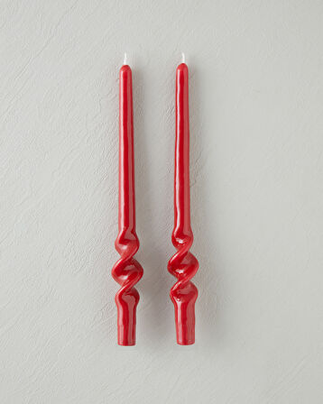 Alysia 2'li Mum 31,5x8x4 cm Kırmızı