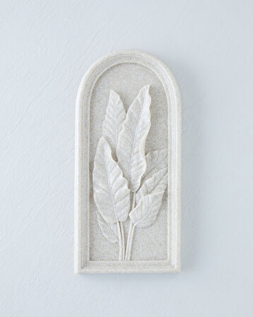 Leafs Duvar Aksesuarı 15x3x32,5 cm Bej