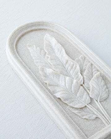 Leafs Duvar Aksesuarı 15x3x32,5 cm Bej