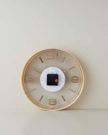 Cara Duvar Saati 30 cm Krem