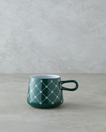 Rootix Stoneware Kupa 340 ml Koyu Yeşil