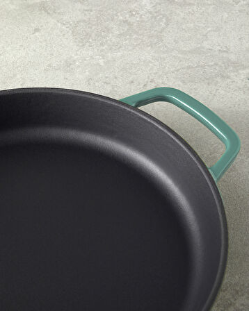 Hecha Demir Döküm Sahan 20 cm Biberiye Yeşili