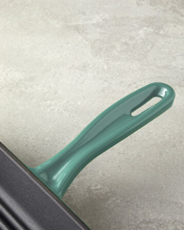 Hecha Demir Döküm Kare Grill Tava 30 cm Biberiye Yeşili