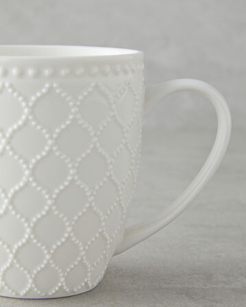 Carmen New Bone China Kupa 400 ml Beyaz
