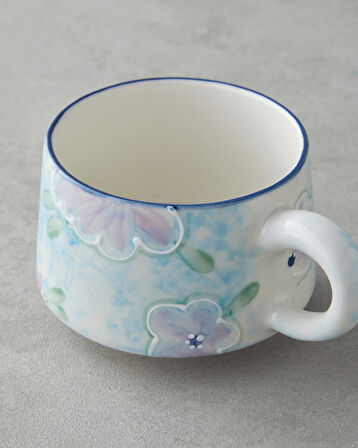 Pastel Essence Seramik Kupa 260 ml Mavi-Yeşil-Lila