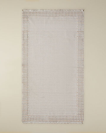 Pearly Pamuklu Dokuma Kilim 120x180 cm Turuncu-Ekru-Bej