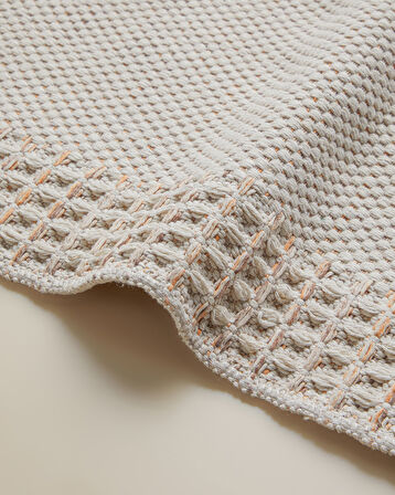 Pearly Pamuklu Dokuma Kilim 120x180 cm Turuncu-Ekru-Bej