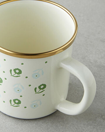 Lianis Emaye Kupa 350 ml Yeşil-Mavi