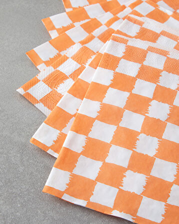 Squarify Orange Kağıt 20'li Kağıt Peçete 33x33 cm Sarı