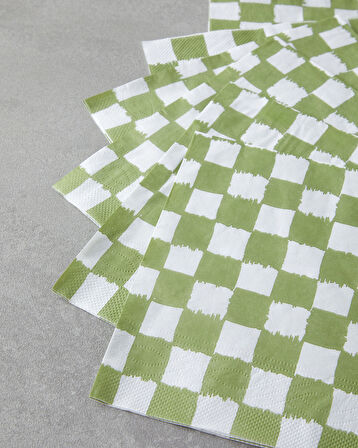 Squarify Green Kağıt 20'li Kağıt Peçete 33x33 cm Yeşil
