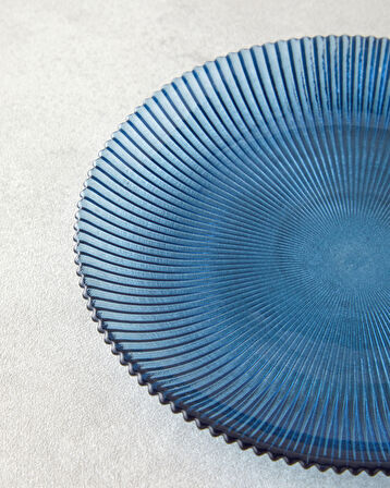 Olith Cam Pasta Tabağı 16 cm Mavi