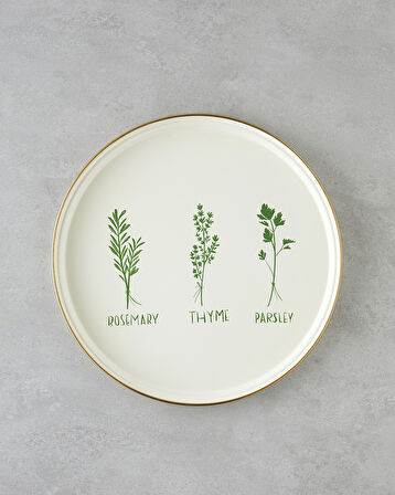 Plantopia Emaye Tepsi 31 cm Yeşil