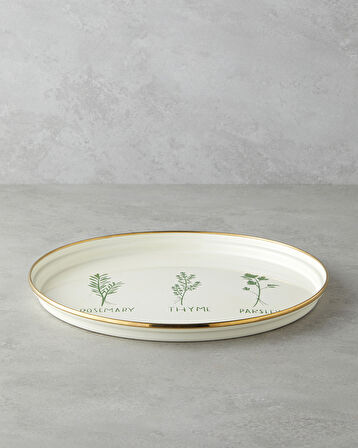 Plantopia Emaye Tepsi 31 cm Yeşil