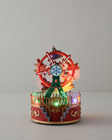 Sky Way Müzik Kutusu 13x13x18.5 cm Kırmızı