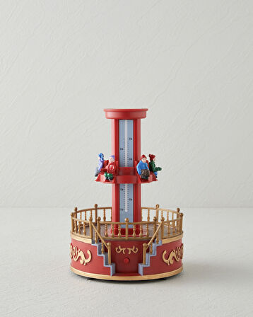 Ferris Wheel Müzik Kutusu 13x13x18.5 cm Kırmızı