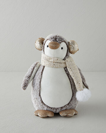 Penguin Dekoratif Obje 33 cm Gri