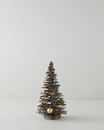 Yılbaşı Ağacı Dekoratif Obje 25 cm Koyu Kahverengi