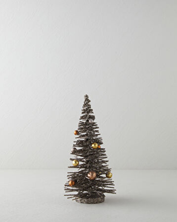Christmas Tree Dekoratif Obje 30 cm Koyu Kahverengi