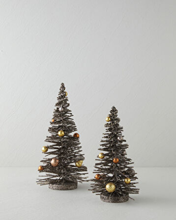 Christmas Tree Dekoratif Obje 30 cm Koyu Kahverengi