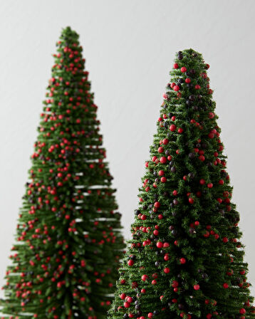 Christmas Tree Dekoratif Obje 14x14x30 cm Yeşil