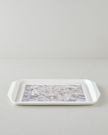 Blooming PP Kaydırmaz Tepsi 39x30 cm Krem