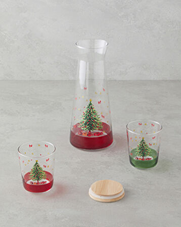 Jingle Tree Cam 3 Parça Su Takımı 1150 ml + 315 ml Renkli