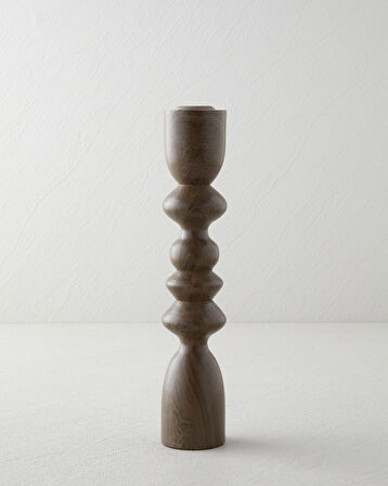 Grace Şamdan 27 cm Koyu Kahverengi